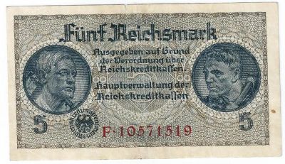 Лот: 16358428. Фото: 1. 5 марок 1939 -1944 гг. Германия... Германия и Австрия