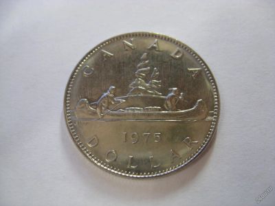 Лот: 6324482. Фото: 1. 1 доллар 1975 года. Канада "Каноэ... Америка