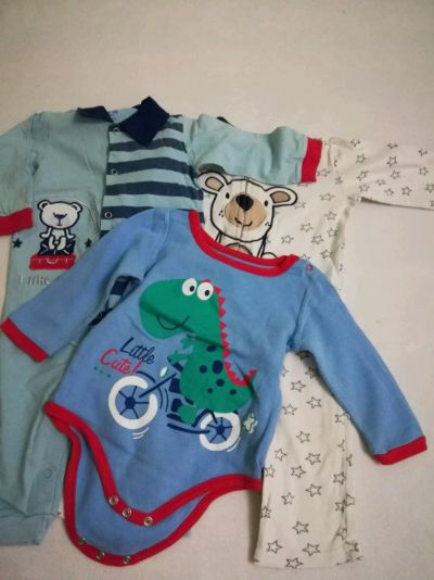 Лот: 11279939. Фото: 1. Комплект слипы, боди для мальчика... Одежда для дома