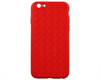 Лот: 12577821. Фото: 1. Чехол iPhone 6/6S плетеный красный. Дисплеи, дисплейные модули, тачскрины