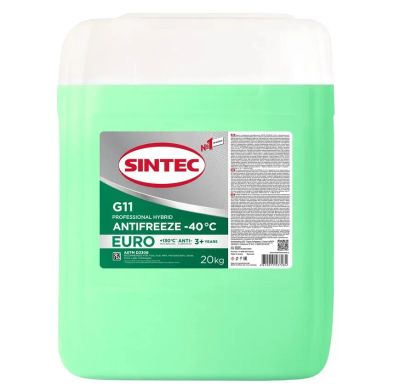 Лот: 23597894. Фото: 1. Антифриз Sintec Euro G11 зеленый... Масла, жидкости