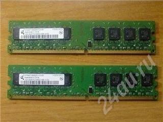 Лот: 606986. Фото: 1. 2*1Gb PC6400 Qimonda HYS64T128020EU-2... Оперативная память