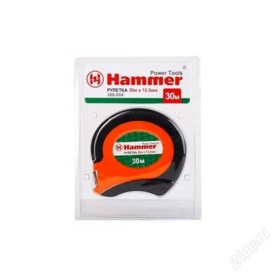 Лот: 2631010. Фото: 1. Рулетка Hammer 30м*12,5мм мини... Ручной инструмент