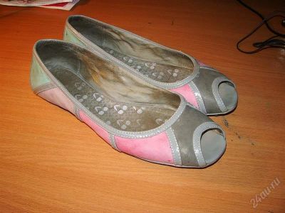 Лот: 921443. Фото: 1. Балетки кожаные , размер 39-40. Балетки