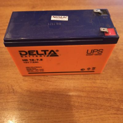 Лот: 21065637. Фото: 1. Аккумулятор Delta HR 12-7.2 остался... ИБП, аккумуляторы для ИБП