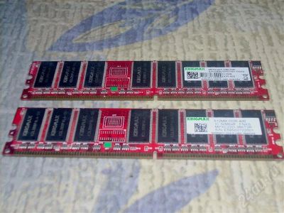 Лот: 329408. Фото: 1. DDR 400 512mb х 2 шт. Оперативная память