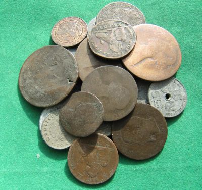 Лот: 16150174. Фото: 1. 20шт. Старых монет с 1850г. Остальные страны