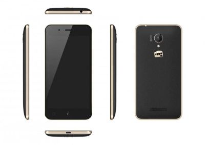 Лот: 7137997. Фото: 1. Micromax Q380 black + champagne. Смартфоны