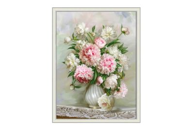 Лот: 23671098. Фото: 1. Репродукция в раме Hoff Пионы. Картины, гравюры