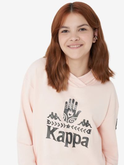 Лот: 22442277. Фото: 1. Худи для девочек Kappa, Бежевый. Другое (спортивная одежда)