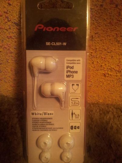 Лот: 3434396. Фото: 1. наушники pioneer se-cl501-w(оригинал... Красноярск