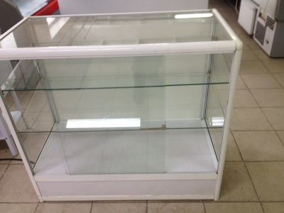 Лот: 9152993. Фото: 1. Витрина стеклянная со стеклянными... Торговое