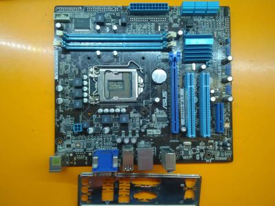Лот: 8420276. Фото: 1. Б\У материнская плата Asus P7H55-M... Материнские платы