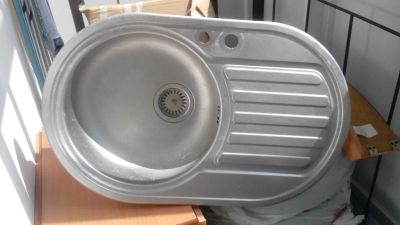 Лот: 5906643. Фото: 1. Мойка овальная для кухни врезная... Мойки кухонные