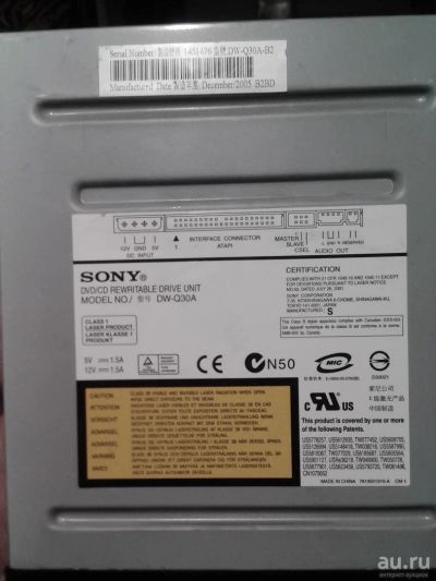 Лот: 9558739. Фото: 1. Sony NEC Optiarc DW-Q30A black. Приводы CD, DVD, BR, FDD
