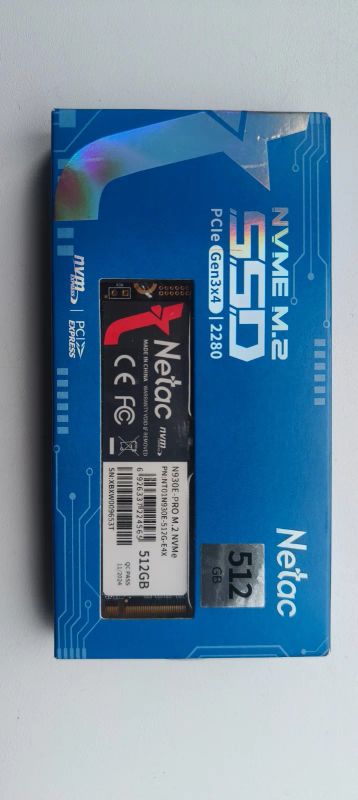Лот: 25725820. Фото: 1. Ssd netac n930e-pro 512g. SSD-накопители