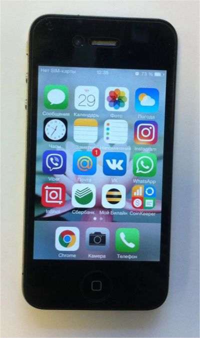 Лот: 9896964. Фото: 1. iPhone 4s 32 Gb черный. Смартфоны