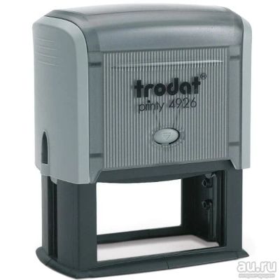 Лот: 14020345. Фото: 1. Trodat 4926 (75х38 мм) цвет серый... Печати, штампы, оснастки