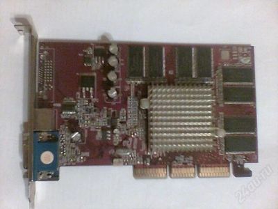 Лот: 152978. Фото: 1. видюха AGP.GEFORCE-4 MX-440 64... Видеокарты