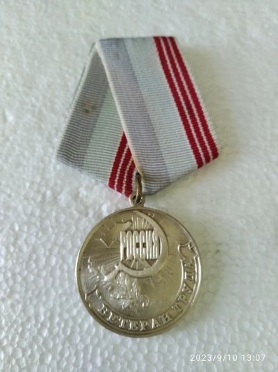 Лот: 20773841. Фото: 1. Медаль общественная Ветеран труда... Сувенирные