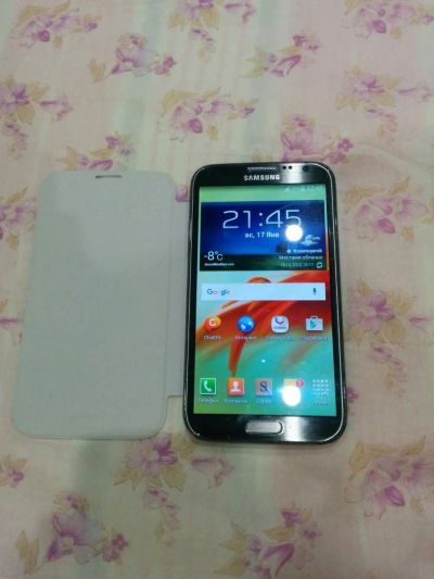 Лот: 6760368. Фото: 1. Samsung galaxy note 2 черный n7100... Смартфоны