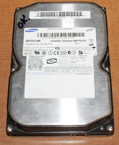 Лот: 10632690. Фото: 1. Жесткий диск для компьютера 250... Жёсткие диски (HDD)