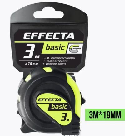 Лот: 21727309. Фото: 1. Рулетка с магнитом Effecta Basic... Ручной инструмент