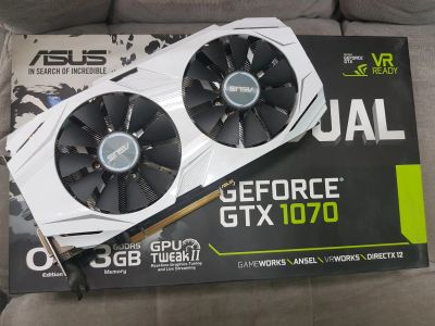 Лот: 13311929. Фото: 1. Видеокарта Asus GTX 1070 8Gb Гарантия... Видеокарты