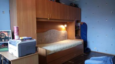 Лот: 9913598. Фото: 1. Кровать со встроенным шкафом... Детские кровати и кроватки