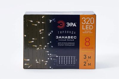 Лот: 24777197. Фото: 1. Гирлянда ЭРА Занавес. Гирлянды, шарики, новогодние аксессуары
