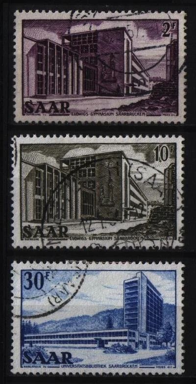 Лот: 10563518. Фото: 1. Саар 1952-53г - 3 марки. Марки