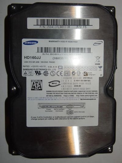 Лот: 4801971. Фото: 1. 160 Gb, 7200 RPM Samsung hd160jj. Жёсткие диски (HDD)