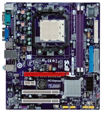 Лот: 1286640. Фото: 1. ECS GeForce7050M-M (V2.0) Материнская... Материнские платы
