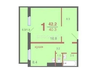 Лот: 16299679. Фото: 1. 1 комн кв 42м ЖК Апрелевка. Квартиры, студии