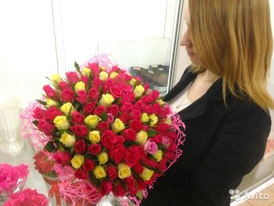 Лот: 7054982. Фото: 1. 101 роза Кения. Подарки на 8 марта