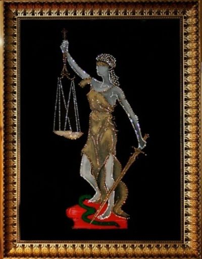 Лот: 21290533. Фото: 1. Картина Богиня правосудия Фемида... Другое (сувениры, подарки)