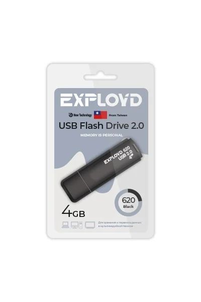 Лот: 18213042. Фото: 1. USB 4 Gb Exployd 620 черный USB... USB-флеш карты