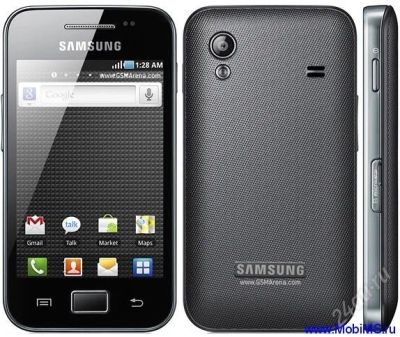 Лот: 2612875. Фото: 1. SAMSUNG GALAXY ACE GT-S5830 black. Смартфоны