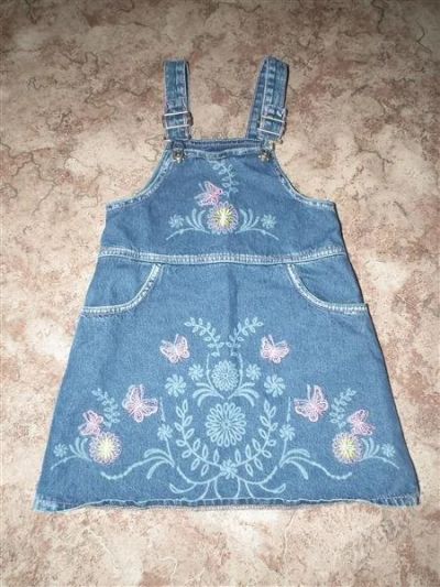 Лот: 1698369. Фото: 1. Сарафан джинсовый возраст 4-5... Платья, сарафаны