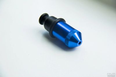 Лот: 15103543. Фото: 1. Трубка "Mouth Plug" синяя металлическая... Аксессуары и запчасти для кальянов