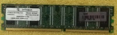 Лот: 24905046. Фото: 1. DDR1 lnfineon - 128MB. Оперативная память