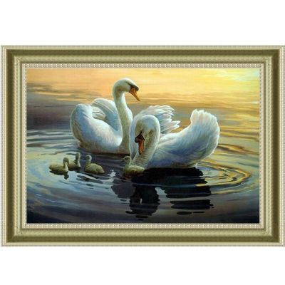 Лот: 12490633. Фото: 1. Новый набор для вышивания. Лебеди. Вышивание
