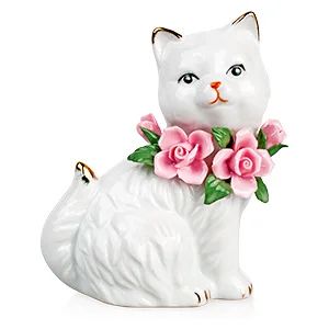 Лот: 10549573. Фото: 1. Фигура "Кошка с цветами",9х11... Фигурки, статуэтки