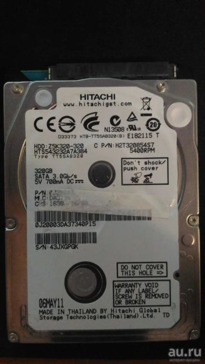 Лот: 10332505. Фото: 1. Hitachi жесткий диск 320 Гб HDD... Жёсткие диски