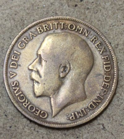 Лот: 22493181. Фото: 1. Великобритания 1 пенни 1917 года... Великобритания и острова