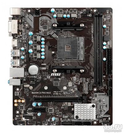Лот: 16078259. Фото: 1. Материнская плата MSI B450M-A... Материнские платы