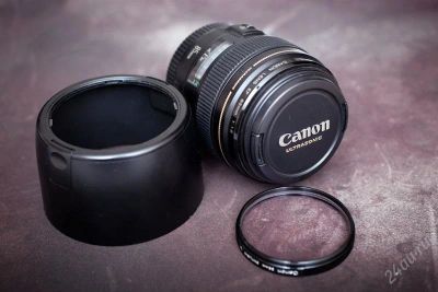 Лот: 1873102. Фото: 1. CANON EF 85 mm f/1.8 USM + Бленда... Объективы