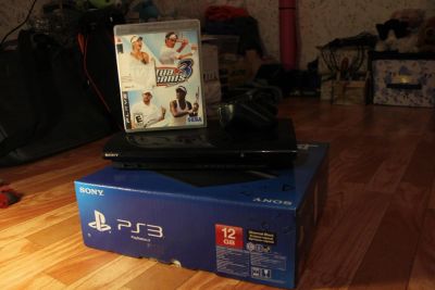 Лот: 4033167. Фото: 1. Sony PS3 Super Slim 12gb + одна... Игровые приставки, консоли