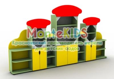 Лот: 6930481. Фото: 1. Стенка детская Грибок - 24.СДГ433... Мебель для детских садов