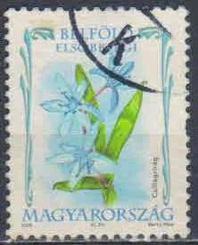 Лот: 23306887. Фото: 1. 2009. Венгрия. Цветы. н.с. № 5350. Марки
